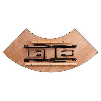 Flash Furniture 5.5 ft. x 2 ft. Serpentine Wood Folding Banquet and Hospitality Table