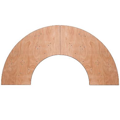 Flash Furniture 5.5 ft. x 2 ft. Serpentine Wood Folding Banquet and Hospitality Table