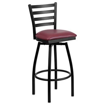 Flash Furniture Ladder Back Swivel Metal Barstool