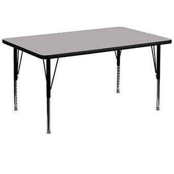 Flash Furniture 36''W x 72''L Thermal Laminate Activity Table - Adjustable Short Legs