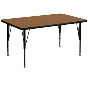 Flash Furniture 36''W x 72''L Thermal Laminate Activity Table - Adjustable Short Legs