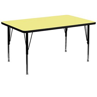 Flash Furniture 36''W x 72''L Thermal Laminate Activity Table - Adjustable Short Legs