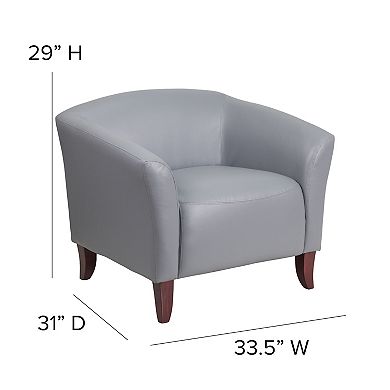 Flash Furniture LeatherSoft Chair with Wood Feet