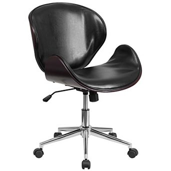 Flash Furniture Mid-Back Wood Conference Office Chair with LeatherSoft Seat