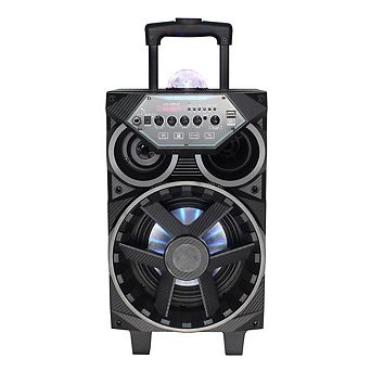 Pyle Portable Bluetooth PA Speaker - 580W 8” Rechargeable Outdoor BT Karaoke Audio System