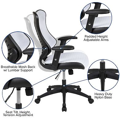 Flash Furniture High Back Designer Executive Swivel Ergonomic Office Chair with Adjustable Arms