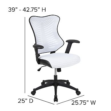 Flash Furniture High Back Designer Executive Swivel Ergonomic Office Chair with Adjustable Arms
