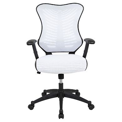 Flash Furniture High Back Designer Executive Swivel Ergonomic Office Chair with Adjustable Arms