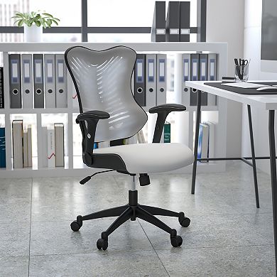 Flash Furniture High Back Designer Executive Swivel Ergonomic Office Chair with Adjustable Arms
