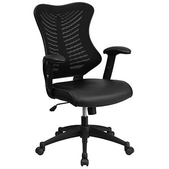 Flash Furniture High Back Designer Executive Swivel Ergonomic Office Chair with Adjustable Arms