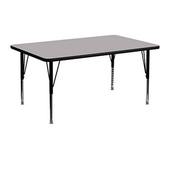Flash Furniture 24''W x 48''L Thermal Laminate Activity Table - Adjustable Short Legs