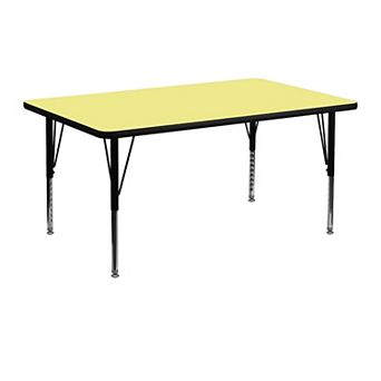 Flash Furniture 24''W x 48''L Thermal Laminate Activity Table - Adjustable Short Legs