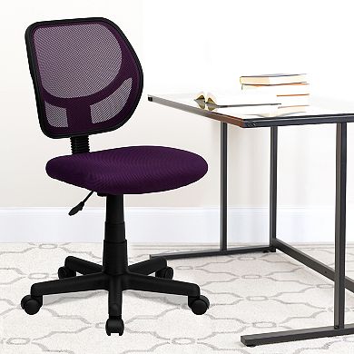 Flash Furniture Low Back Mesh Swivel Task Office Chair with Curved Square Back