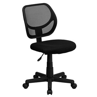 Flash Furniture Low Back Mesh Swivel Task Office Chair with Curved Square Back