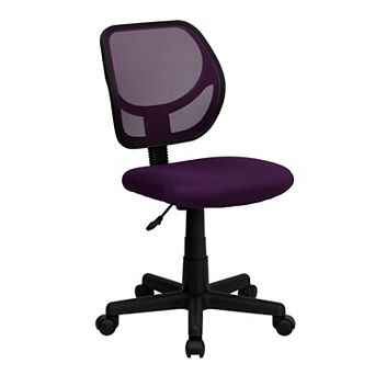 Flash Furniture Low Back Mesh Swivel Task Office Chair with Curved Square Back