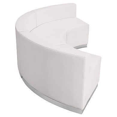 Flash Furniture 3 PC LeatherSoft Modular Reception Configuration w/Taut Back &Seat