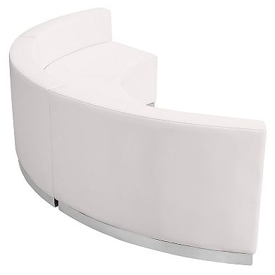 Flash Furniture 3 PC LeatherSoft Modular Reception Configuration w/Taut Back &Seat