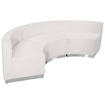 Flash Furniture 3 pc LeatherSoft Modular Reception Configuration w/Taut Back &Seat