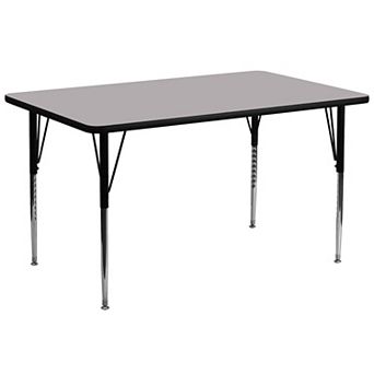 Flash Furniture 30''W x 72''L Rectangular Thermal Laminate Activity Table - Adjustable Legs