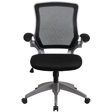 Flash Furniture Mid-Back Mesh Swivel Ergonomic Task Office Chair with Flip-Up Arms