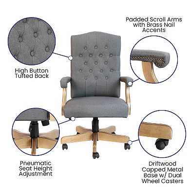 Flash Furniture Executive Swivel Office Chair with Arms