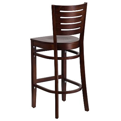 Flash Furniture Slat Back Wooden Restaurant Barstool