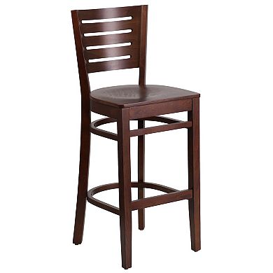 Flash Furniture Slat Back Wooden Restaurant Barstool