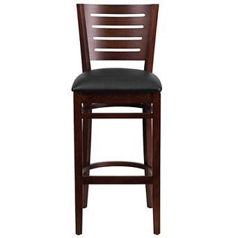 Flash Furniture Slat Back Wooden Restaurant Barstool