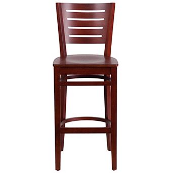 Flash Furniture Slat Back Wooden Restaurant Barstool