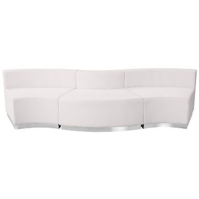 Flash Furniture 3 PC LeatherSoft Modular Reception Configuration w/Taut Back &Seat