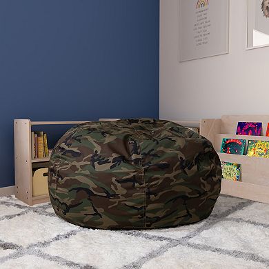 Flash Furniture Oversized Refillable Bean Bag Chair for Kids and Adults