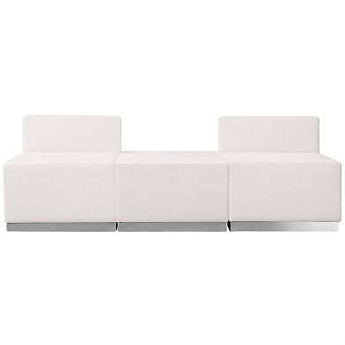 Flash Furniture 3 PC LeatherSoft Modular Reception Configuration w/Taut Back &Seat