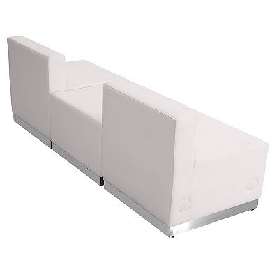 Flash Furniture 3 PC LeatherSoft Modular Reception Configuration w/Taut Back &Seat