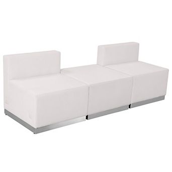 Flash Furniture 3 pc LeatherSoft Modular Reception Configuration w/Taut Back &Seat