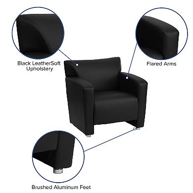 Flash Furniture LeatherSoft Chair with Extended Panel Arms