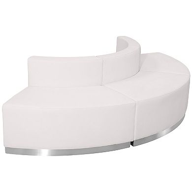 Flash Furniture 3 PC LeatherSoft Modular Reception Configuration w/Taut Back &Seat