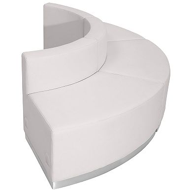 Flash Furniture 3 PC LeatherSoft Modular Reception Configuration w/Taut Back &Seat