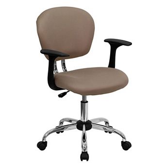 Flash Furniture Mid-Back Mesh Padded Swivel Task Office Chair with Chrome Base and Arms