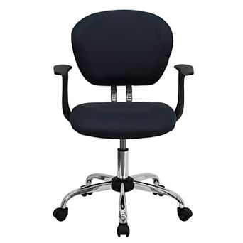 Flash Furniture Mid-Back Mesh Padded Swivel Task Office Chair with Chrome Base and Arms