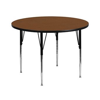 Flash Furniture 42" Round HP Laminate Activity Table - Standard Height Adjustable Legs