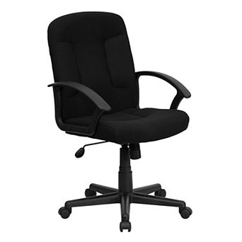 Flash Furniture Mid-Back Fabric Executive Swivel Office Chair with Nylon Arms