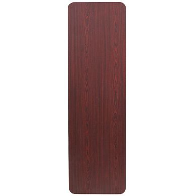 Flash Furniture 18" x 60" Rectangular Mahogany Melamine Laminate Folding Training Table