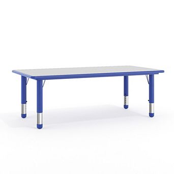 Flash Furniture 23.625"W x 47.25"L Plastic Adjustable Activity Table-School Table for 6