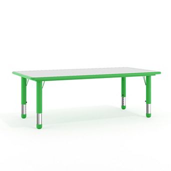 Flash Furniture 23.625"W x 47.25"L Plastic Adjustable Activity Table-School Table for 6