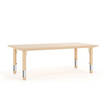 Flash Furniture 23.625"W x 47.25"L Plastic Adjustable Activity Table-School Table for 6