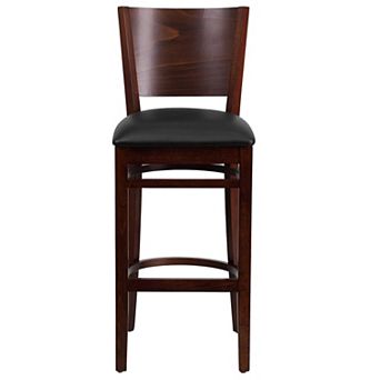 Flash Furniture Solid Back Wooden Restaurant Barstool