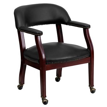 Flash Furniture Conference Chair with Accent Nail Trim and Casters