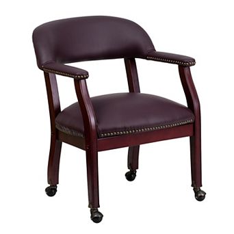 Flash Furniture Conference Chair with Accent Nail Trim and Casters