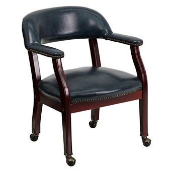 Flash Furniture Conference Chair with Accent Nail Trim and Casters