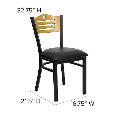 Flash Furniture Slat Back Metal Restaurant Chair